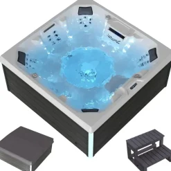 Tronitechnik Torcello 210 x 210 x 80 cm mit Heizung Schwarz