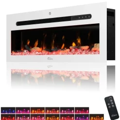 Tronitechnik Wandkamin Panorama Weiß