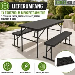 Trutzholm Bierzeltgarnitur 3-tlg. Grau