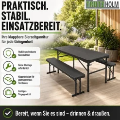 Trutzholm Bierzeltgarnitur 3-tlg. Grau