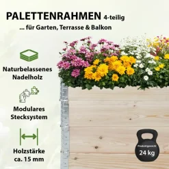 Trutzholm Hochbeet 120 x 80 x 80 cm Grau