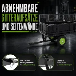 Trutzholm Rasentraktor Anhänger Kippanhänger 300 kg