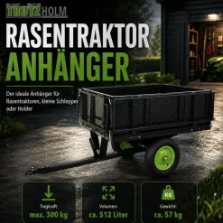 Trutzholm Rasentraktor Anhänger Kippanhänger 300 kg