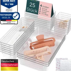 uandu Schubladen Organizer 25er Set 1-tlg. Transparent