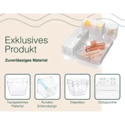 uandu Schubladen Organizer 25er Set 1-tlg. Transparent