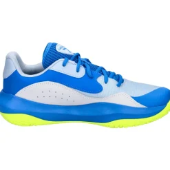Under Armour Herren Basketballschuhe Lockdown 7 Low, leichter Basketball Schuh, robuste Sportschuhe für Outdoor- und Hallensport, atmungsaktive Turnschuhe,Blue Calm / Blue Atlantis / High Vis Yellow,43