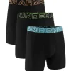 Under Armour Performance Tech Boxershorts Schwarz/Grün/Blau/Orange M 3er Pack