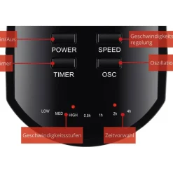 Unold Torre Turmventilator schwarz
