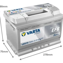 Varta LED70 EFB 70Ah 12V