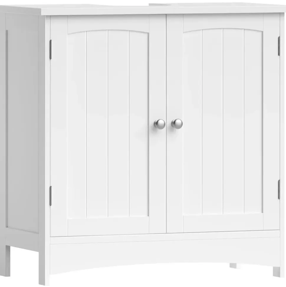 VASAGLE Waschbeckenunterschrank 2 Türen 60,0 x 60,0 x 30,0 cm Weiß