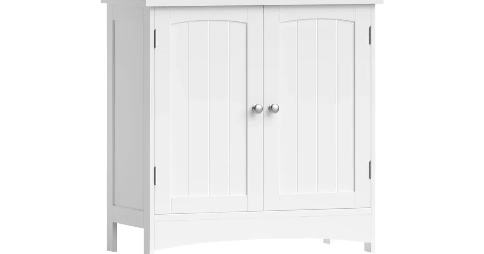 VASAGLE Waschbeckenunterschrank 2 Türen 60,0 x 60,0 x 30,0 cm Weiß