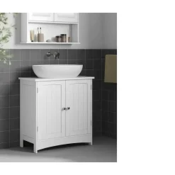 VASAGLE Waschbeckenunterschrank 2 Türen 60,0 x 60,0 x 30,0 cm Weiß