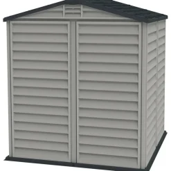 VCM Gerätehaus Kunststoff 1,86 x 1,90 Grau Drehtüren