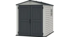 VCM Gerätehaus Kunststoff 1,86 x 1,90 Grau Drehtüren