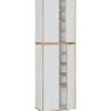 VCM Salia 60 x 183 x 33 cm 9 Fächer 4 Drehtüren / weiß