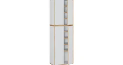 VCM Salia 60 x 183 x 33 cm 9 Fächer 4 Drehtüren / weiß