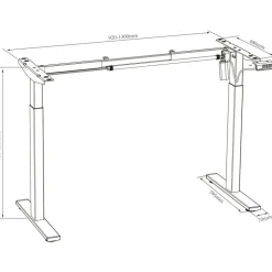 VCM Schreibtisch Lona elektrisch verstellbar 110 x 80