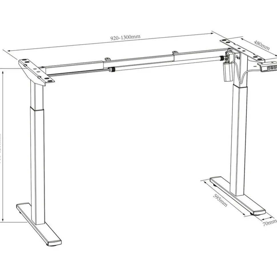 VCM Schreibtisch Lona elektrisch verstellbar 110 x 80