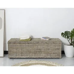 vente-unique Aufbewahrungskiste GAO 130 x 45 x 44 cm 1-tlg. grau