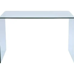 vente-unique Eckschreibtisch Transparent Glas