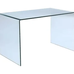 vente-unique Eckschreibtisch Transparent Glas