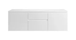 vente-unique Waschbeckenunterschrank hängend 150 x 46 cm Weiß