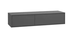vente-unique Waschbeckenunterschrank hängend 150 x 32 cm Anthrazit