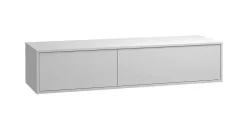 vente-unique Waschbeckenunterschrank hängend 150 x 32 cm Weiß