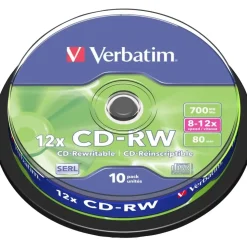 Verbatim CD-RW 700MB 10x 10er Spindel