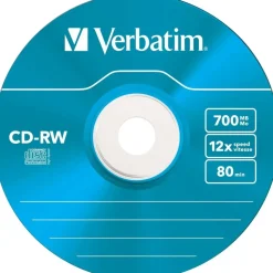 Verbatim CD-RW 700MB 12x Hi-Speed Colour 5er Slimcase