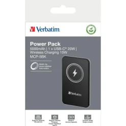 Verbatim Charge 'n' Go 5000 mAh Fast Charge, Quick Charge 3.0, USB PD 3.0, Adaptive Fast Charge LiPo