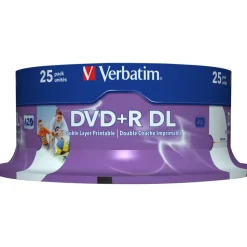 Verbatim DVD+R DL 8,5GB 8x bedruckbar 25er Spindel