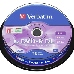 Verbatim DVD+R DL 8,5 GB 8x 10 St.