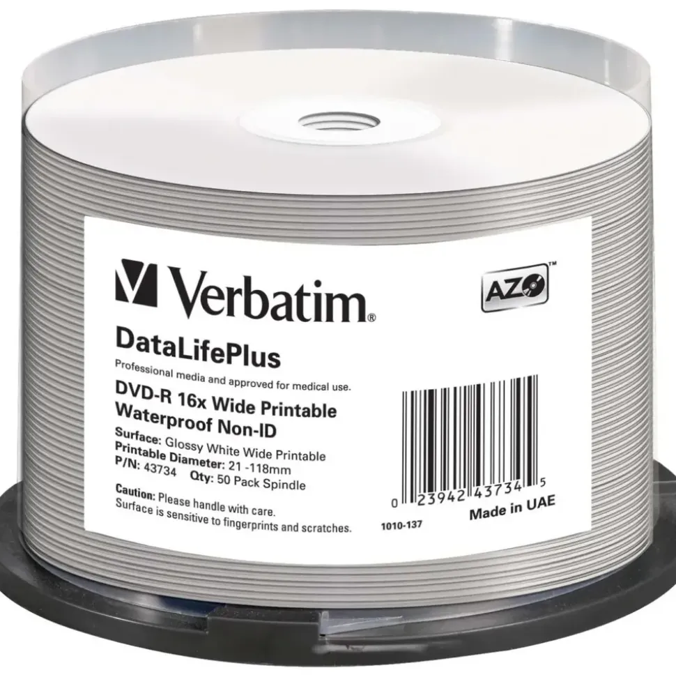 Verbatim DVD-R 4.7GB 16x bedruckbar 50er Spindel (43734)