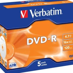 Verbatim DVD-R 4,7GB 16x 5er Jewelcase (43519)