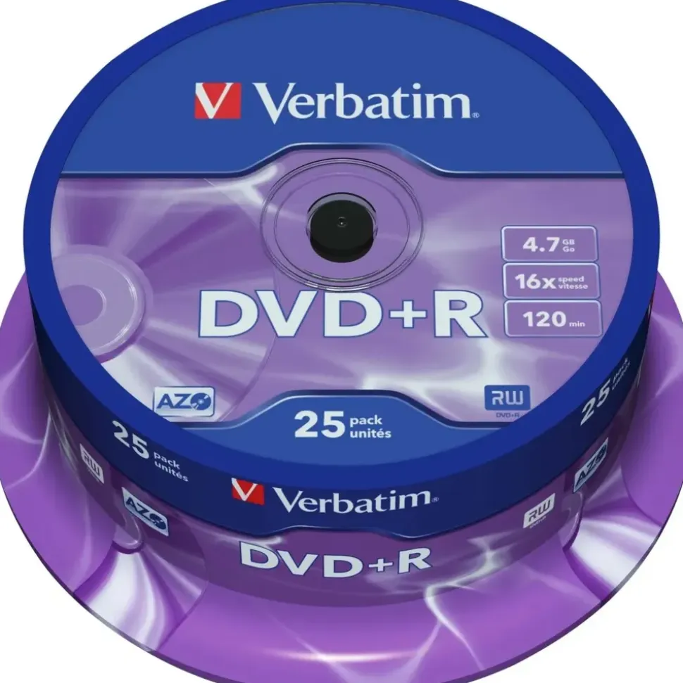 Verbatim DVD+R 4.7GB 16x 25er Spindel
