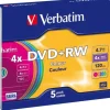 Verbatim DVD+RW 4,7GB 4x 5er Jewelcase