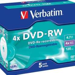 Verbatim DVD-RW 4,7GB 4x 5er Jewelcase