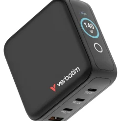Verbatim Mini GaN Charger 140W Display