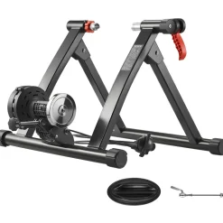 Vevor Fahrrad Rollentrainer Fahrradtrainer für 660,4-736,6 mm / 700C-Räder, 6-stufiger Widerstand, faltbarer magnetischer Radtrainer Heimtrainer mit Schnellspanner & Vorderradunterlage Schwarz
