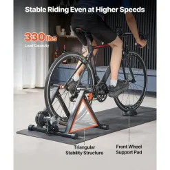 Vevor Fahrrad Rollentrainer Fahrradtrainer für 660,4-736,6 mm / 700C-Räder, 6-stufiger Widerstand, faltbarer magnetischer Radtrainer Heimtrainer mit Schnellspanner & Vorderradunterlage Schwarz