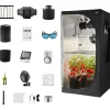 Vevor Growzelt-Set mit Vollspektrum-LED-Zuchtlicht 100 x 100 x 200 cm Schwarz