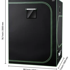 Vevor Growzelt 150 x 150 x 200 cm Grün