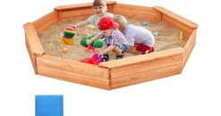 Vevor Holzsandkasten mit Abdeckung gelb