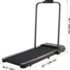 Vevor Laufband unter den Schreibtisch, Laufband zum Arbeiten, klappbares Laufband mit 120 kg Tragkraft, tragbares 2 in 1 Pad mit 2,5 PS, Griffstange Fernbedienung Led-anzeige 1-12 km/h,