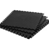 Vevor PVC Garagenboden, 8er-Pack 513x513x5 mm, Werkstattboden, Industrieboden, Klick Verlegung, rutschfeste PVC-Matten mit Diamantplatte für Werkstatt, Lager, Werkzeugraum, Schwarz
