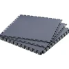Vevor PVC Garagenboden, 8er-Pack 513x513x5 mm, Werkstattboden, Industrieboden, Klick Verlegung, rutschfeste PVC-Matten mit Diamantplatte für Werkstatt, Lager, Werkzeugraum, Graphitgrau