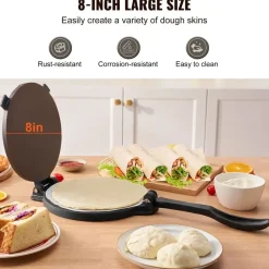 Vevor Tortilla-Presse 20 cm Gusseisen Schwarz