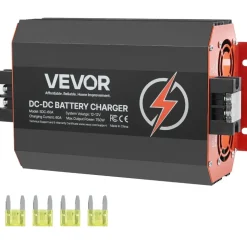 Vevor 12 V 60 A DC/DC-Batterieladegerät, 750 W, für Blei-Säure-, Lithium-, AGM-, GEL- und Nassbatterien, intelligentes mehrstufiges Laden, für Wohnmobile, Nutzfahrzeuge, Boote, Yachten