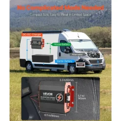 Vevor 12 V 30 A DC/DC-Batterieladegerät, 375 W, Ladegerät für Blei-Säure-, Lithium-, AGM-, GEL- & Nassbatterien, intelligentes mehrstufiges Laden, für Wohnmobile, Nutzfahrzeuge, Boote, Yachten